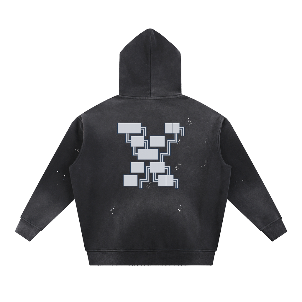 Vintage Washed X Back Hoodie