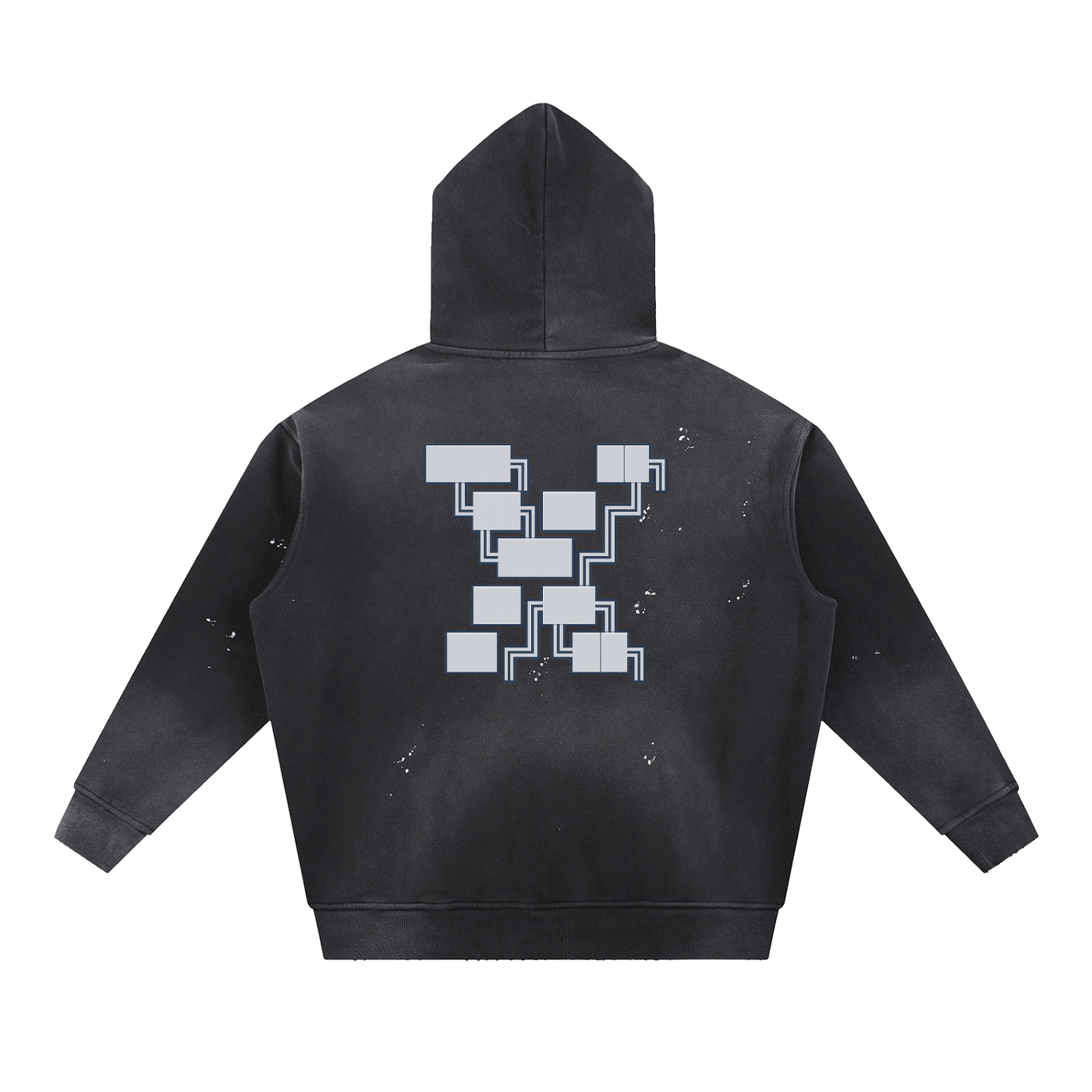 Vintage Washed X Back Hoodie